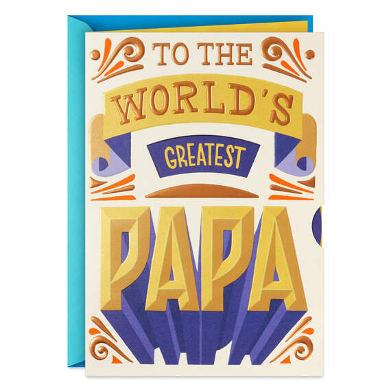 World's Best Papa Father's Day Card With Spinner Wheel