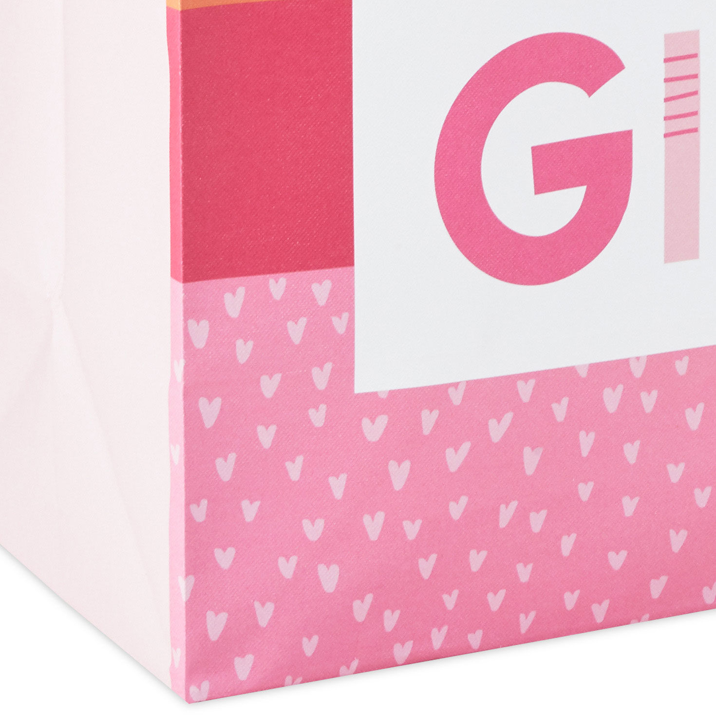 Pink Baby Girl Large Gift Bag Base/Side Detail image number 6
