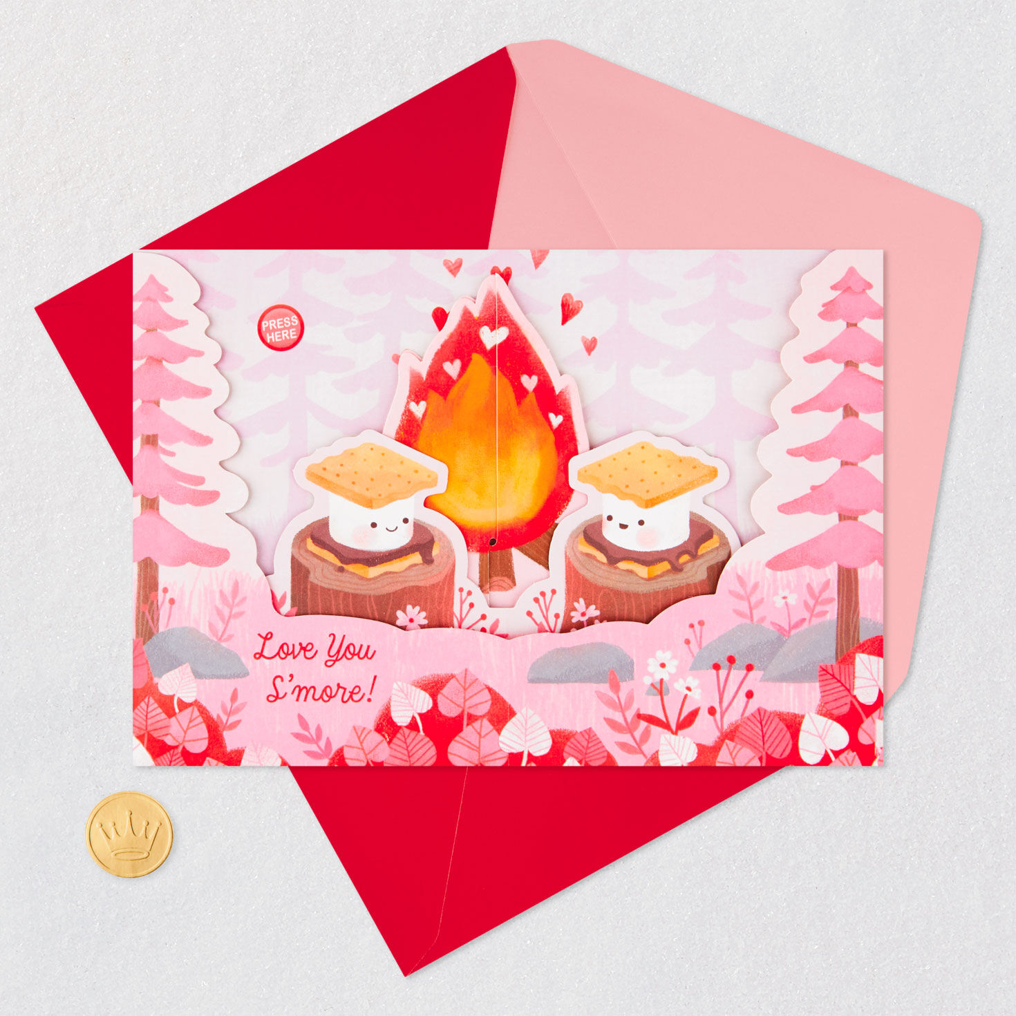 S'Mores Musical and Light 3D Pop-Up Valentine's Day Card  image number 7