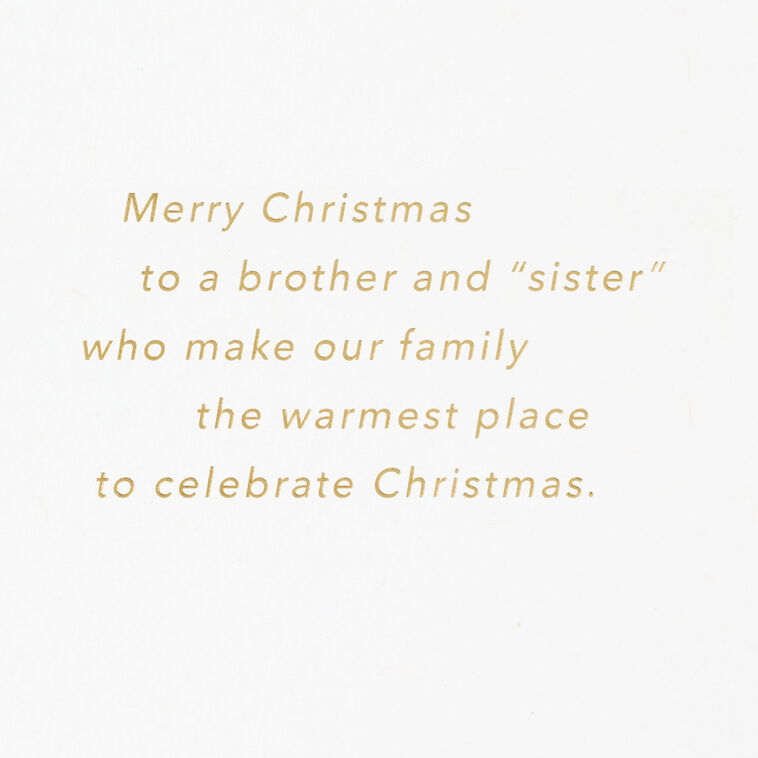 Tree and Gifts Christmas Card for Brother and Sister-in-Law Sentiment image number 3