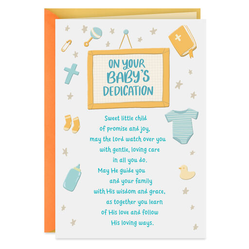 Sweet Child Religious Baby Dedication Card, 