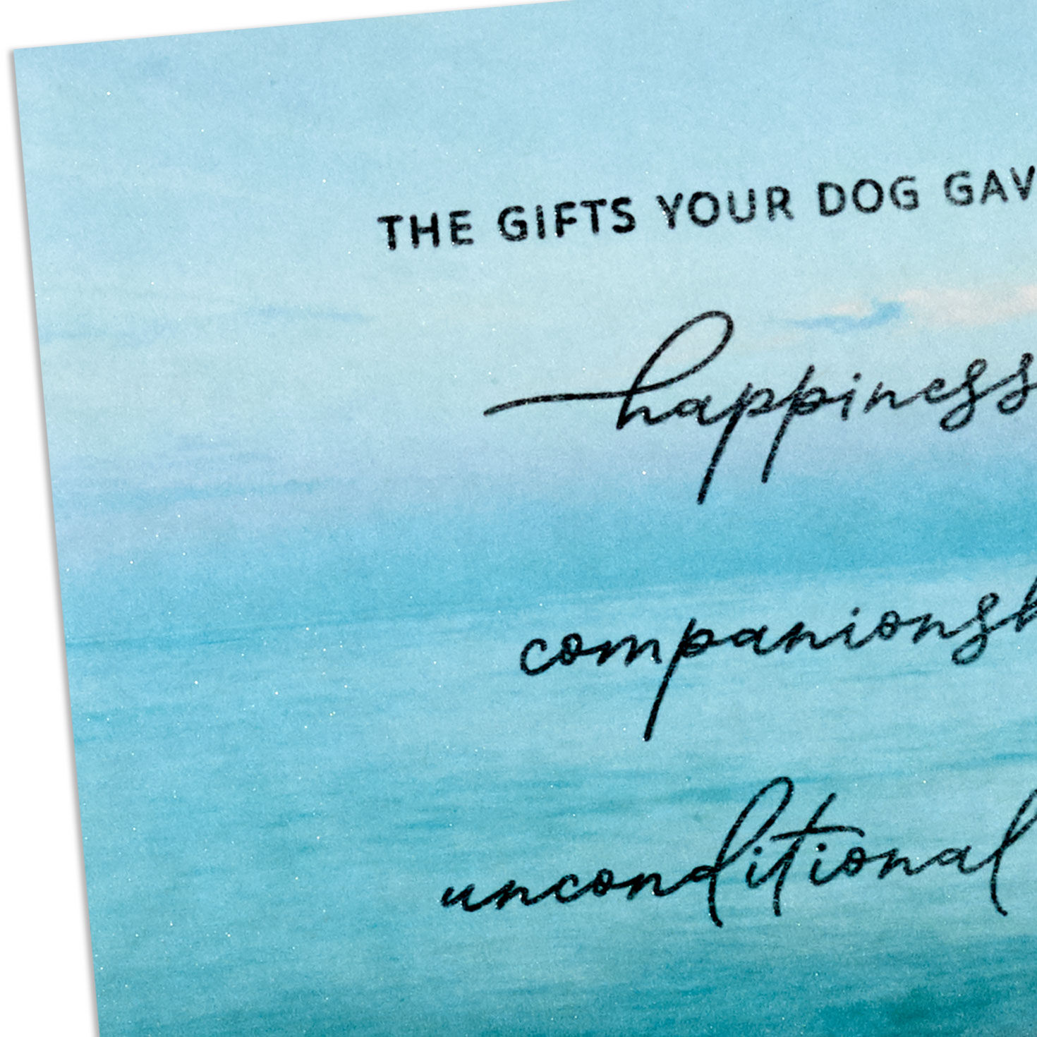 Paw Prints in Sand Dog Sympathy Card Card Front Detail image number 4