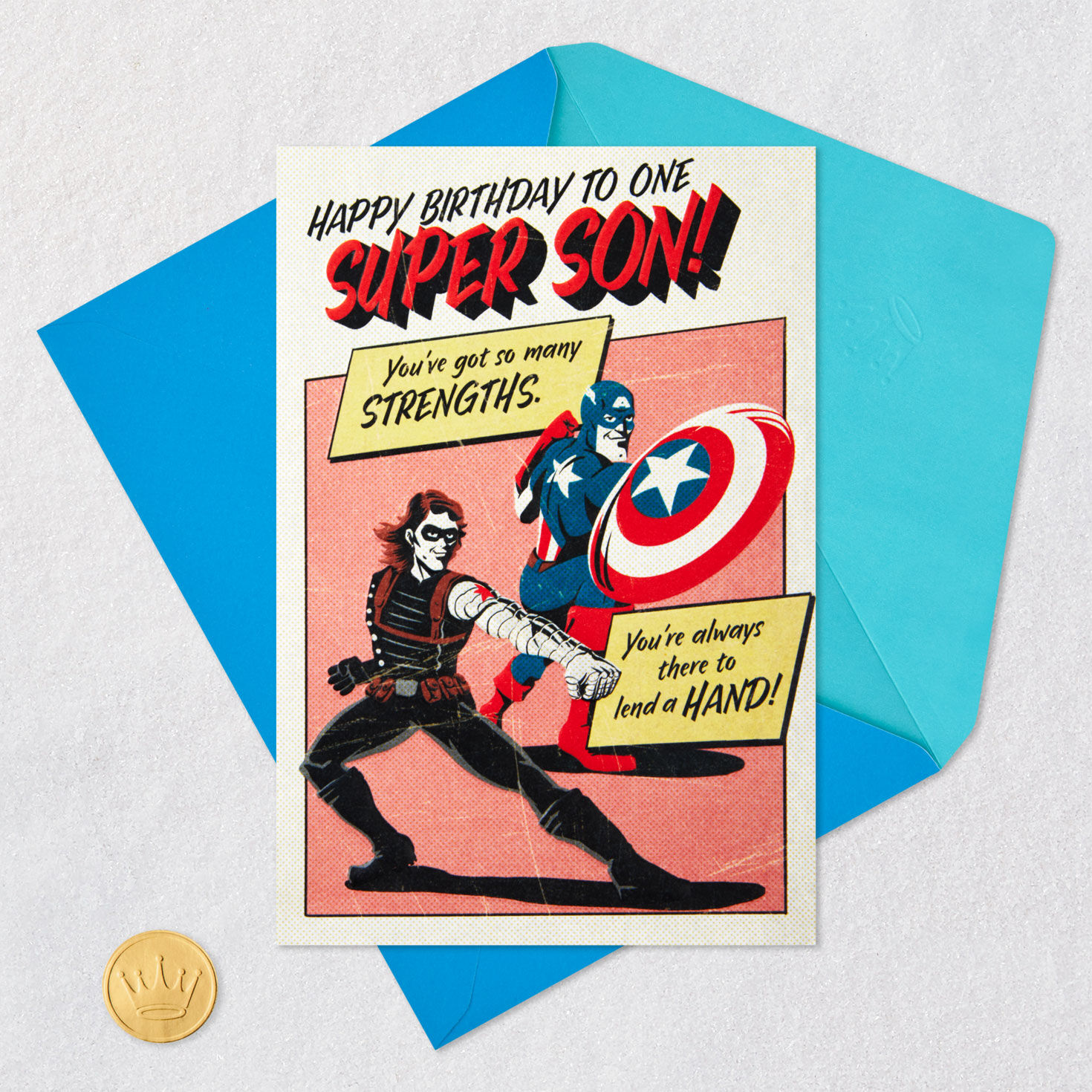 Marvel Avengers One Super Son Pop-Up Birthday Card for only USD 6.99 | Hallmark