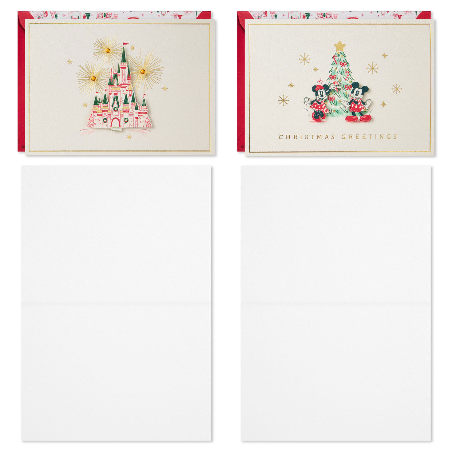 Disney Holiday Ever After Cards Assortment Card Fronts with insides image number 5