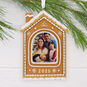 Gingerbread House Photo Frame Christmas Ornament Hanging on tree image number 2
