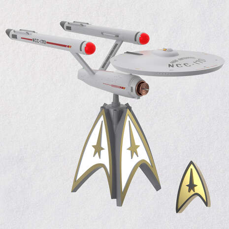 Star Trek™ U.S.S. Enterprise™ Musical Tree Topper With Light, , large