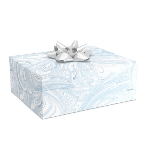 Blue Marbled Wrapping Paper, 20 sq. ft., 