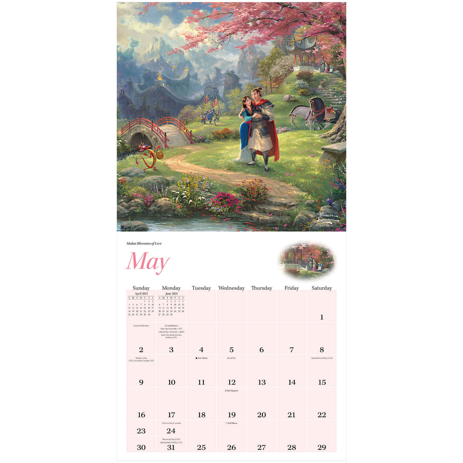 Thomas Kinkade Disney Dreams Collection 2021 Wall Calendar, 16Month