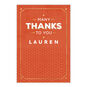 Personalized Orange and Gold Thank-You Card  image number 2