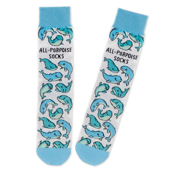 All-Porpoise Novelty Crew Socks, , large image number 1