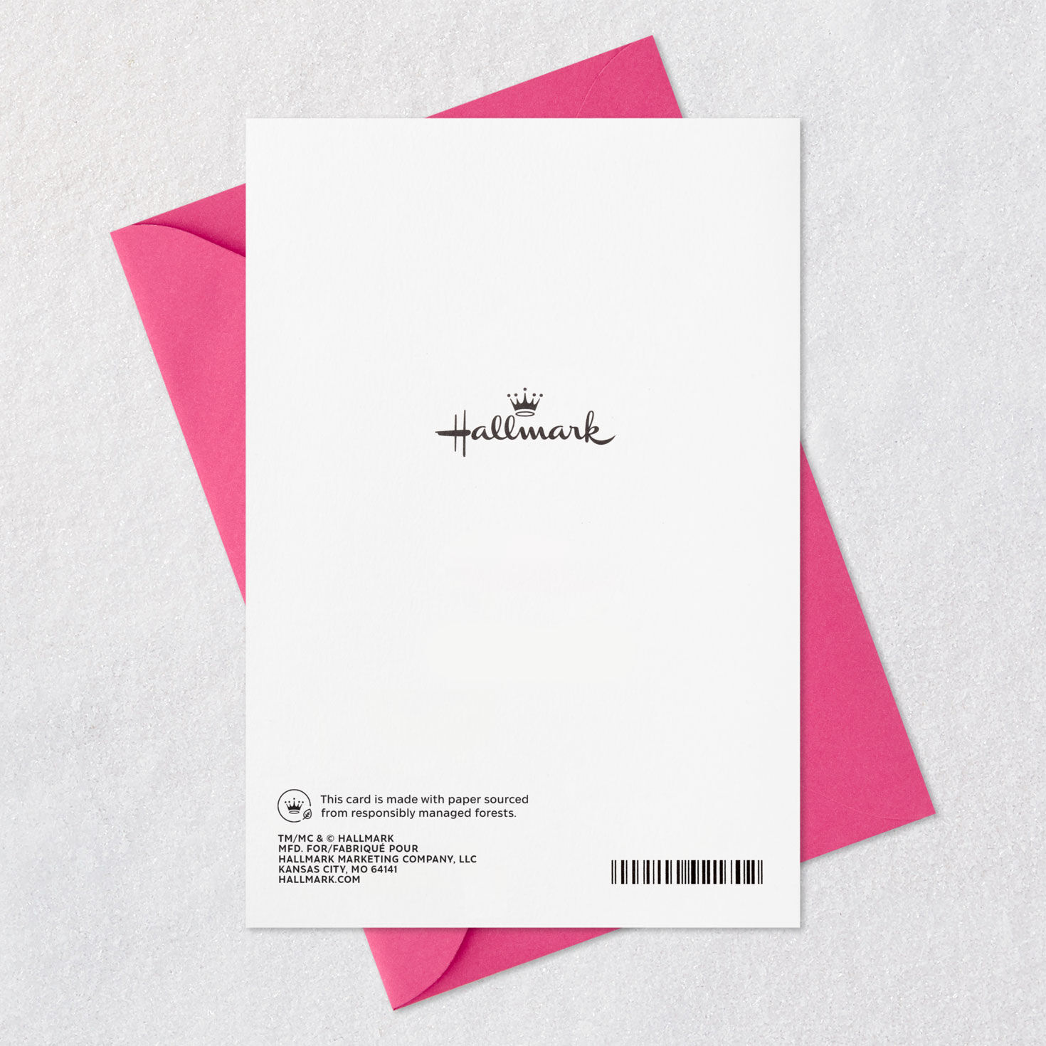 Pink Hearts and Banner New Baby Girl Card Card Back with Envelope image number 7