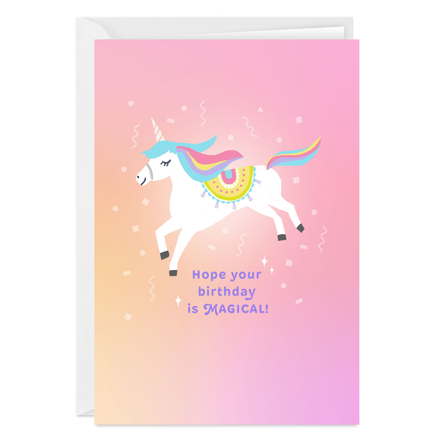 Magical Unicorn Custom Birthday Card