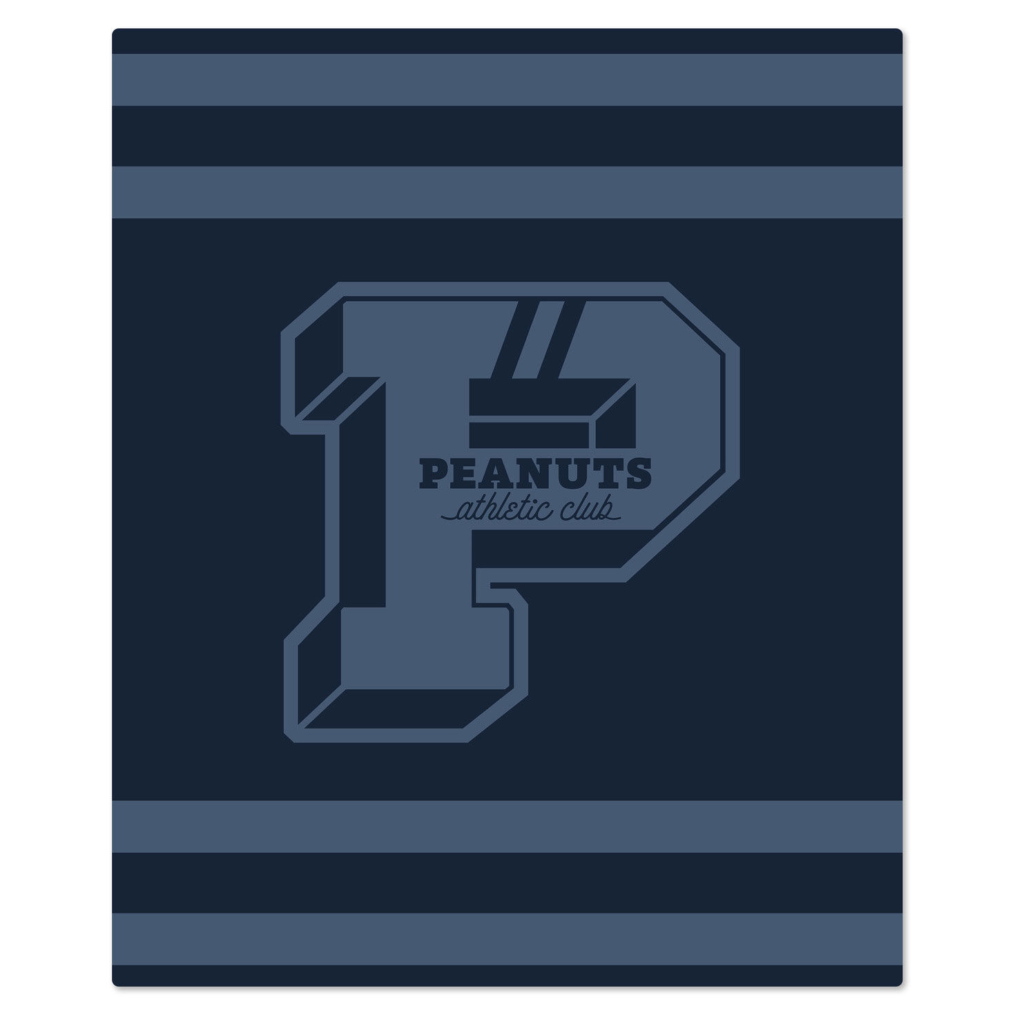 Peanuts Athletic Club 2-Sided Throw Blanket back flat image number 3