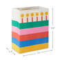 9.6" Bold Striped Cake Medium Birthday Gift Bag, , large image number 3
