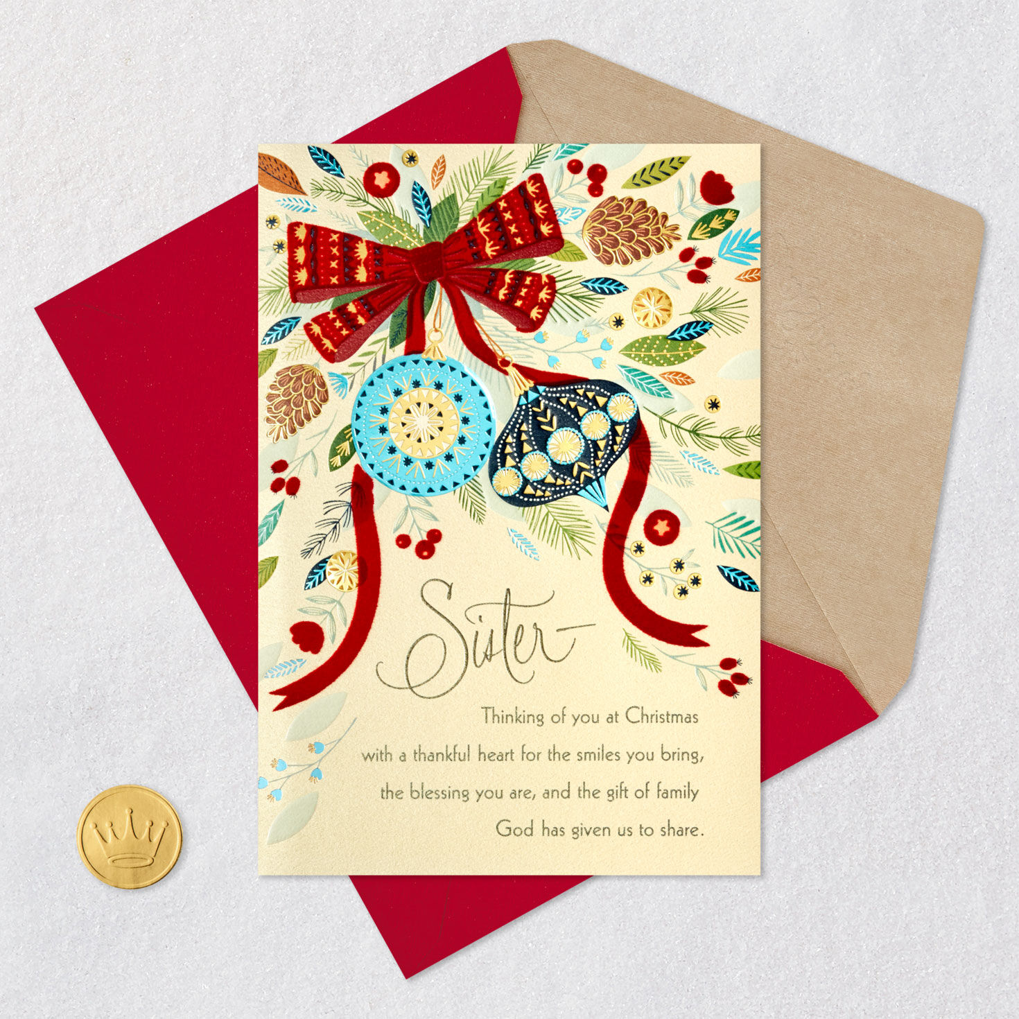 Thinking of You Religious Christmas Card for Sister for only USD 5.59 | Hallmark
