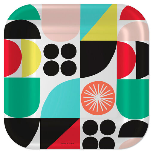 Multicolor Mod Square Dessert Plates, Set of 8, 