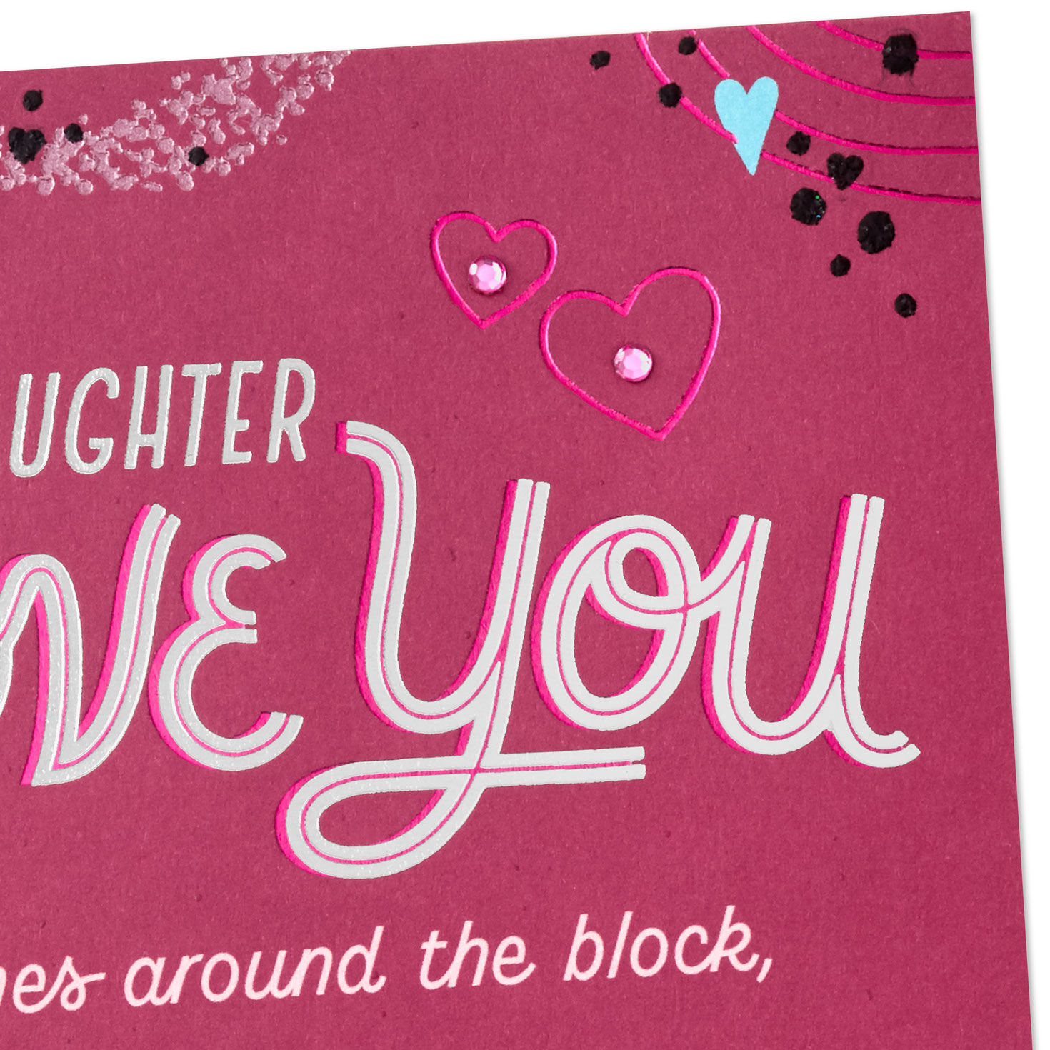 Cosmic Hearts Granddaughter Valentine's Day Card Card Front Detail image number 4