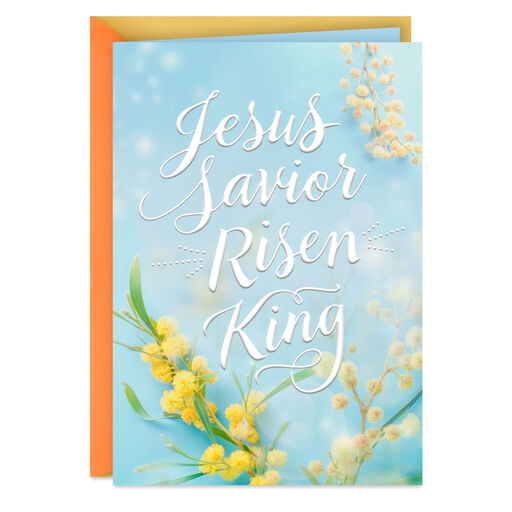 Jesus, Savior, Risen King Religious Easter Card, 