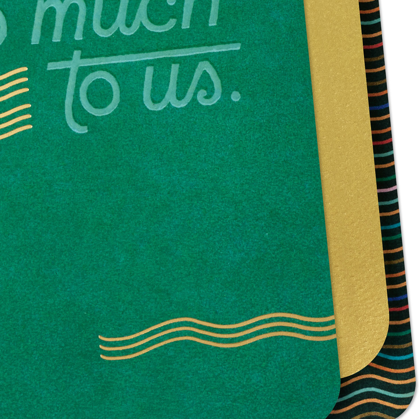 Green and Gold Father's Day Card for Dad from Us Card Front Detail image number 5