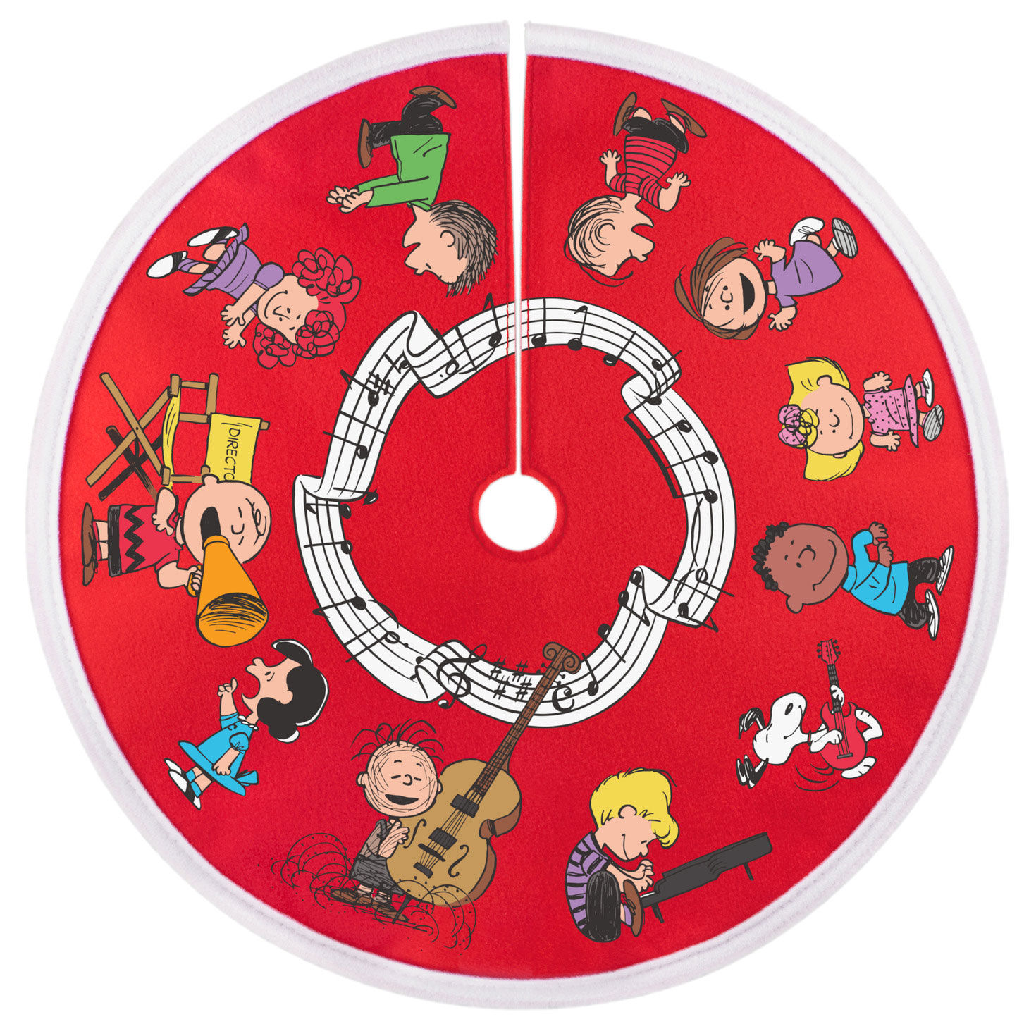 Mini The Peanuts® Gang Fabric Tree Skirt, 12"