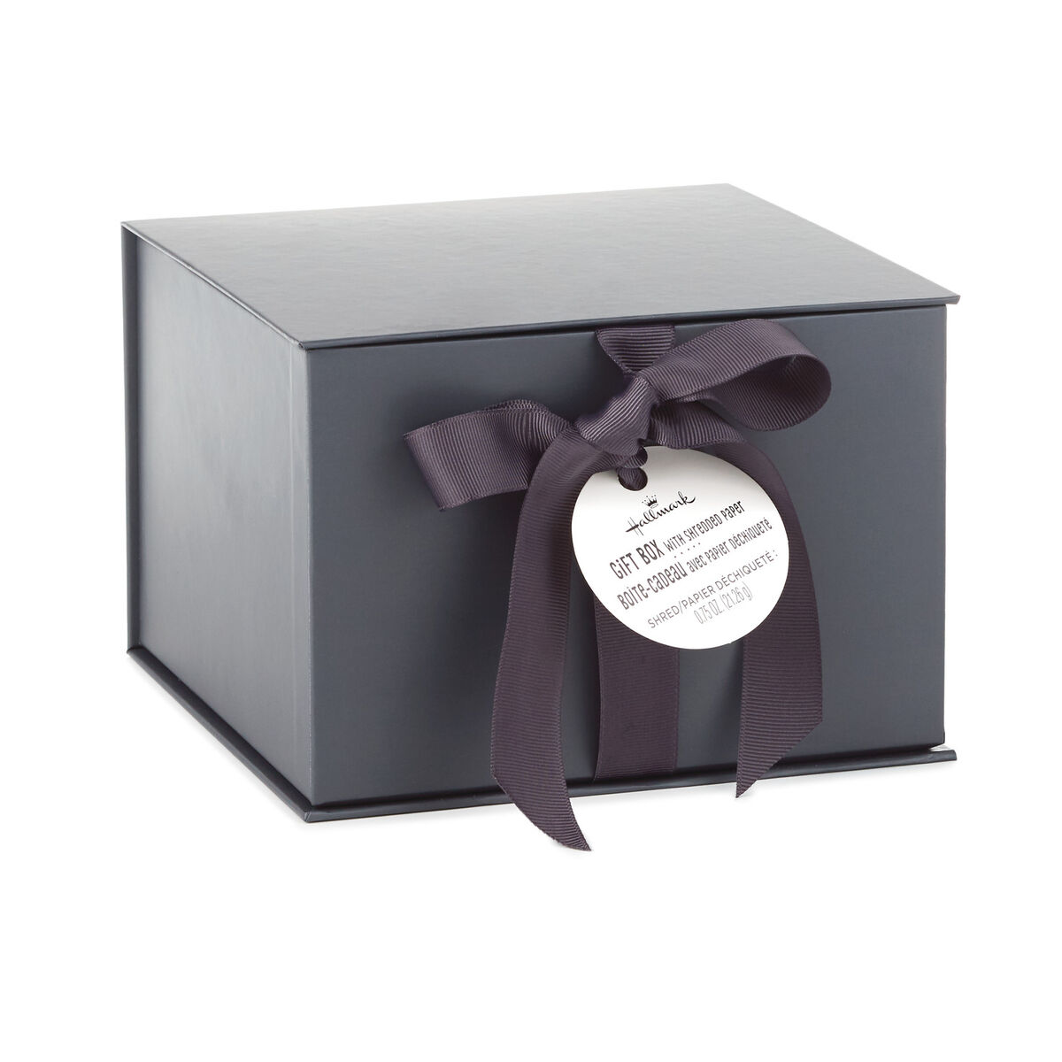 Slate Gray Large Gift Box With Shredded Paper Filler Gift Boxes