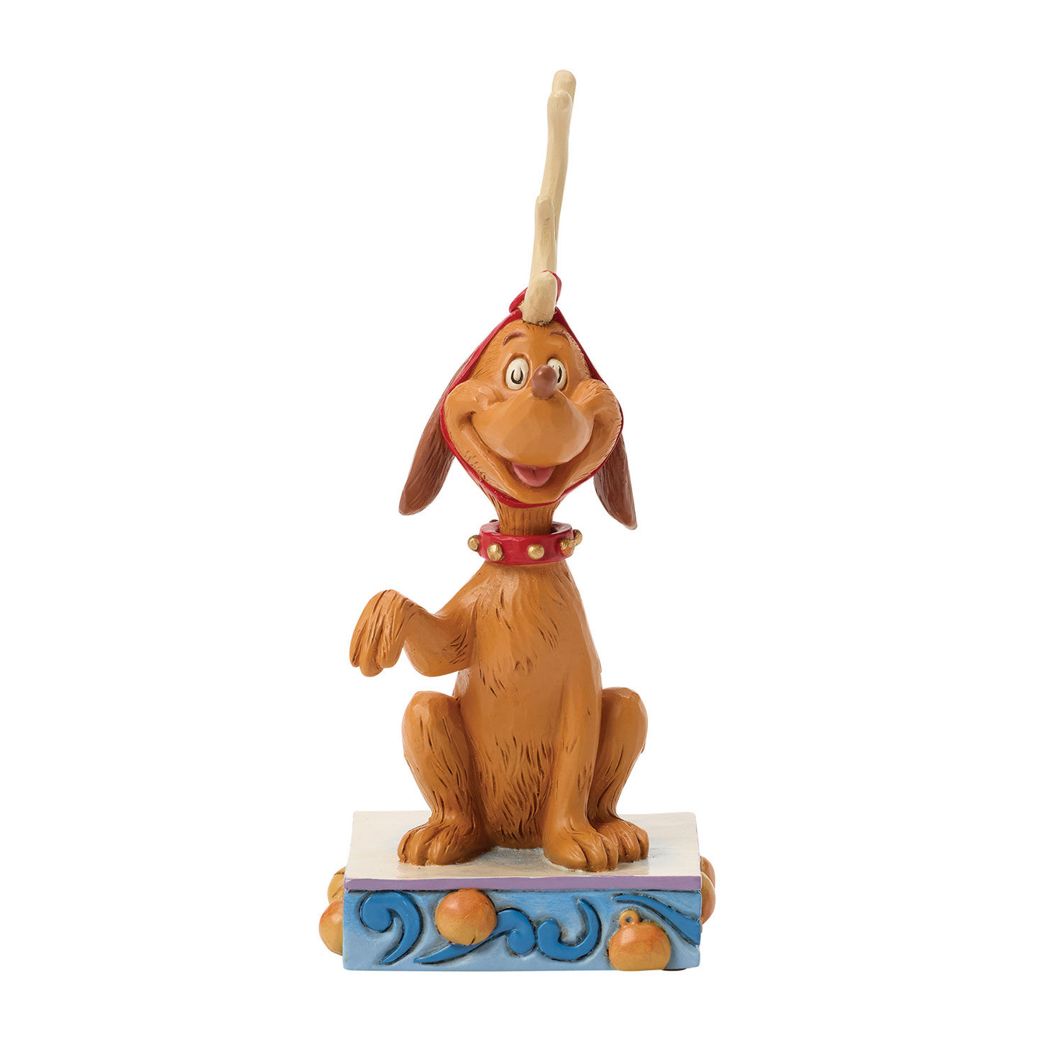 Jim Shore Grinch Max With Bell Figurine, 5.25"