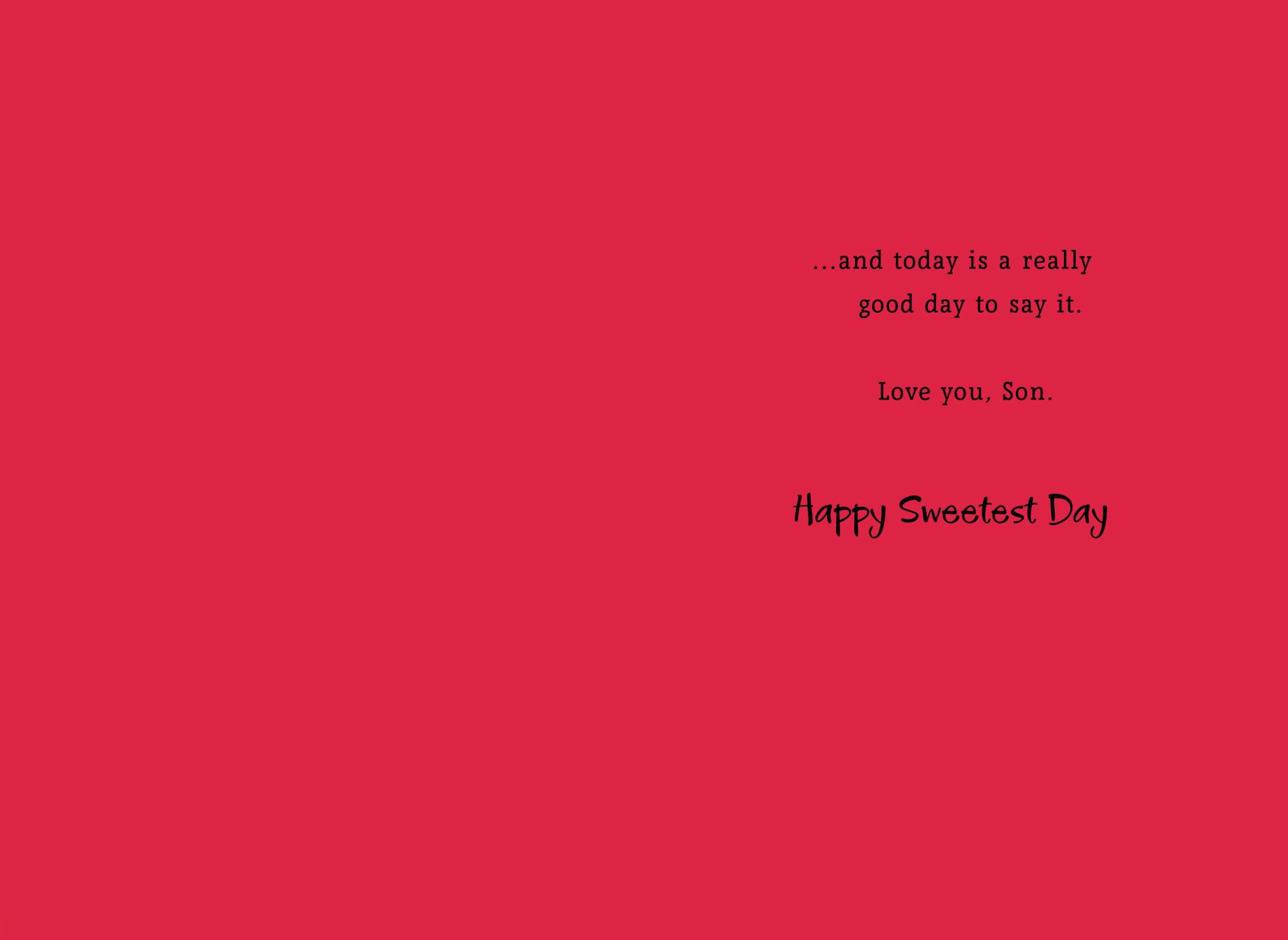 You're Loved Year-Round Sweetest Day Card for Son