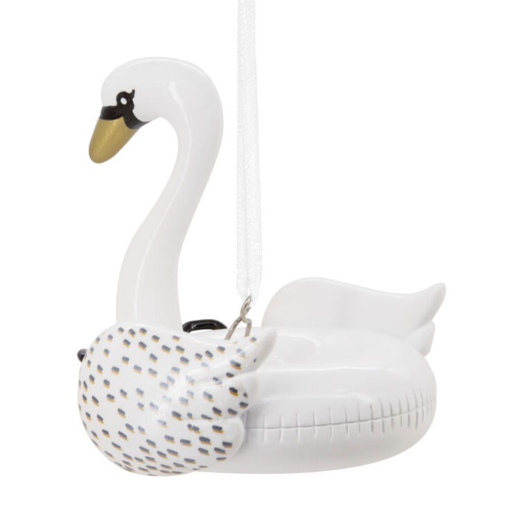 Swan Pool Float Hallmark Ornament, , large image number 5