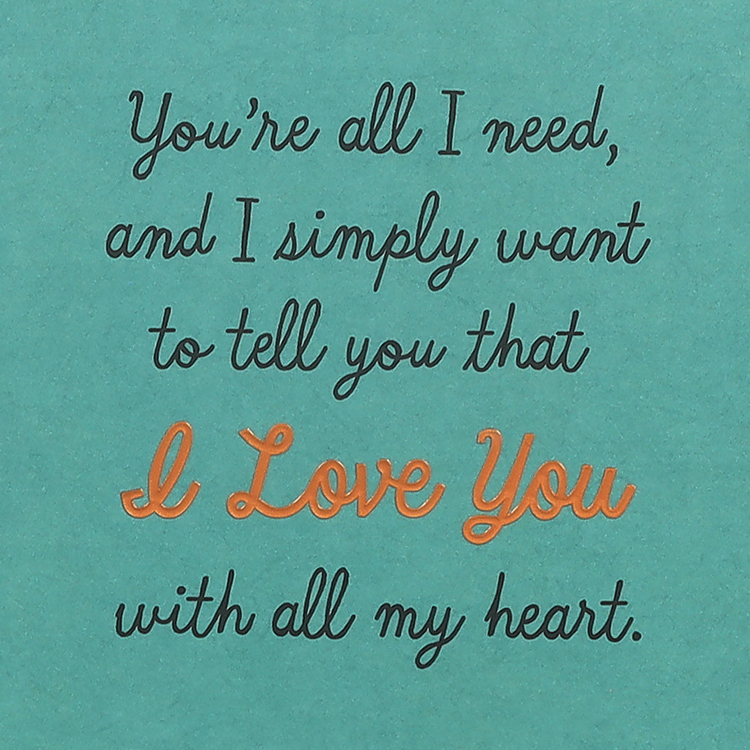 Green and Bronze Heart Love Card Sentiment image number 2