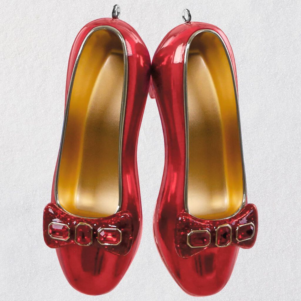 The Wizard Of Oz Ruby Slippers Metal Ornament Keepsake Ornaments The Wizard Of Oz Ruby Slippers Metal Ornament