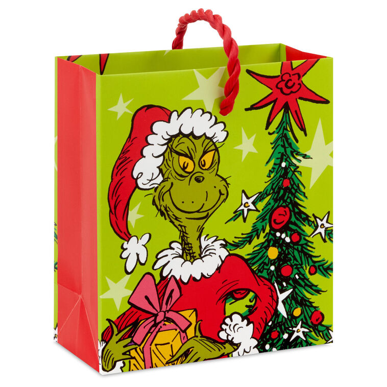 4.6" Dr. Seuss's How the Grinch Stole Christmas!™ Grinch on Green Gift Card Holder Mini Bag