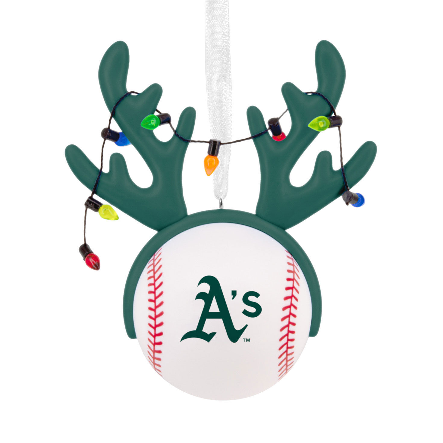 MLB Oakland Athletics™ Reindeer Baseball Hallmark Ornament