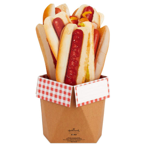 Hot Dogs Hope Today Is a Real Wiener Funny 3D Pop-Up Card, , large image number 2