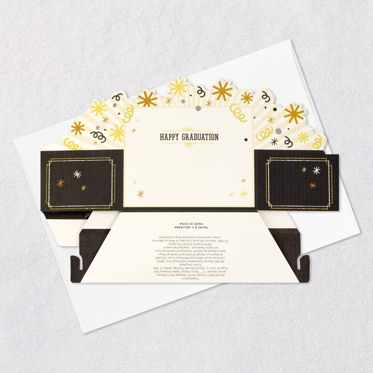 Hats Off to You Musical 3D Pop-Up Money Holder Graduation Card With Light - Greeting Cards | Hallmark Hats Off to You Musical 3D Pop-Up Money Holder Graduation Card With Light - Greeting Cards | Hallmark