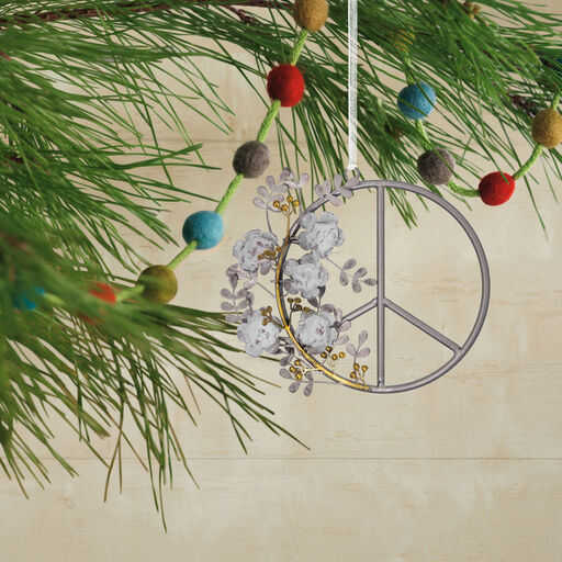 Signature Peace Symbol Premium Metal Hallmark Ornament, 
