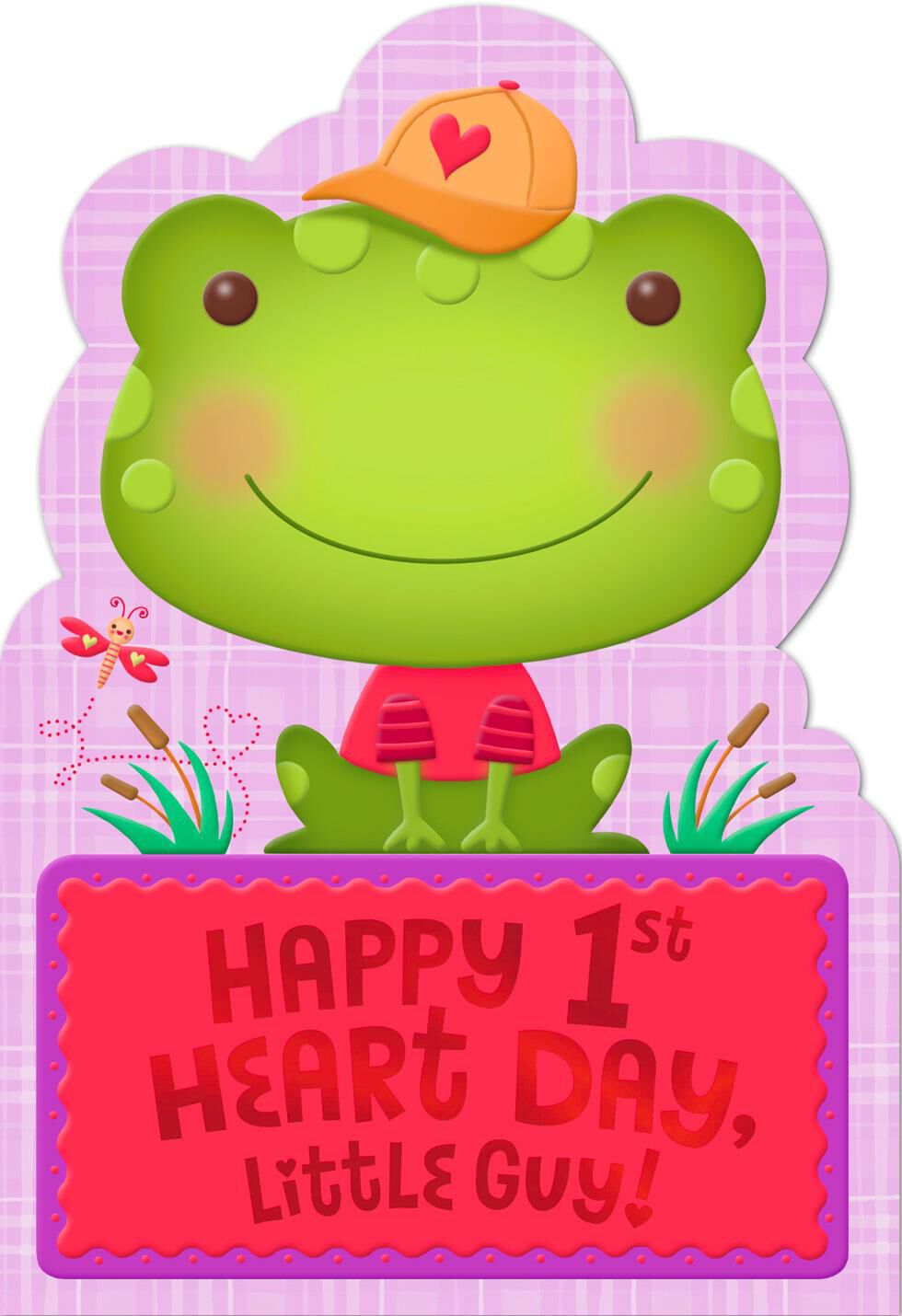 Frog in Ball Cap First Valentine's Day Card for Baby Boy ...