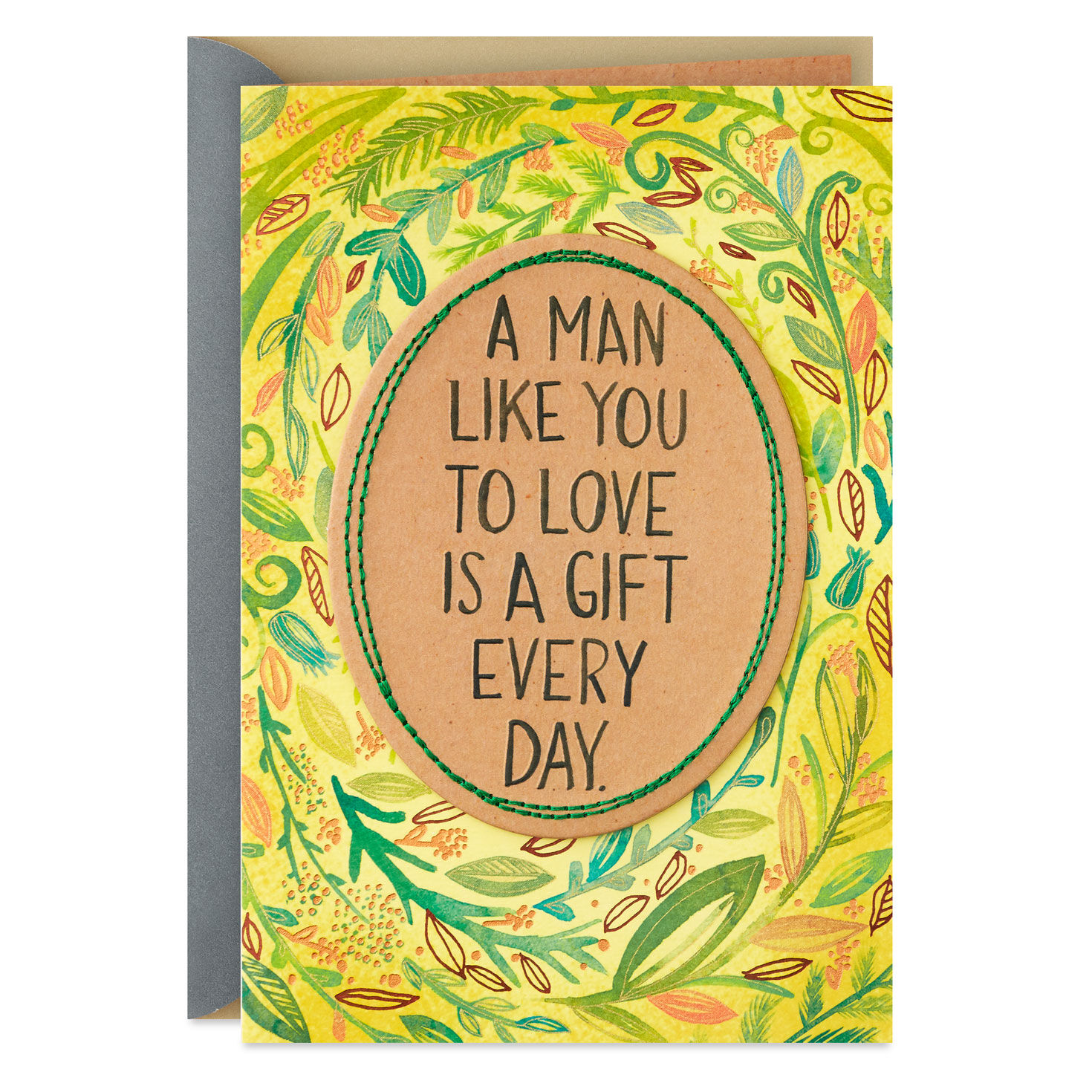 A Man Like You to Love Romantic Birthday Card for Him