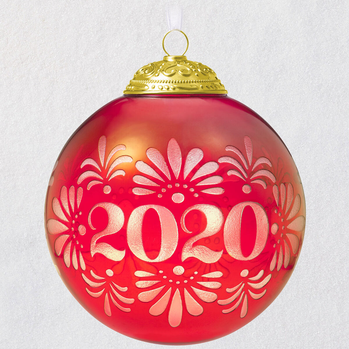 2020 Christmas Commemorative Glass Ball Ornament - Keepsake Ornaments