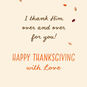 Couple on Park Bench Thanksgiving Card for Spouse Sentiment image number 2