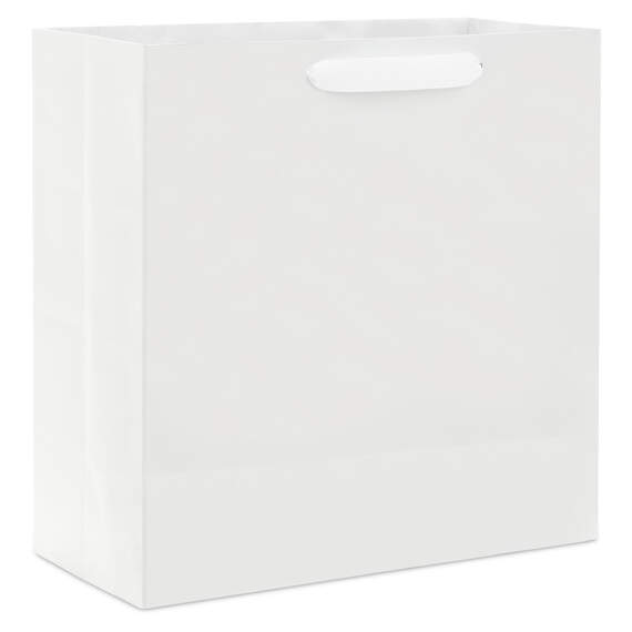 Everyday Solid Gift Bag, White, large image number 6