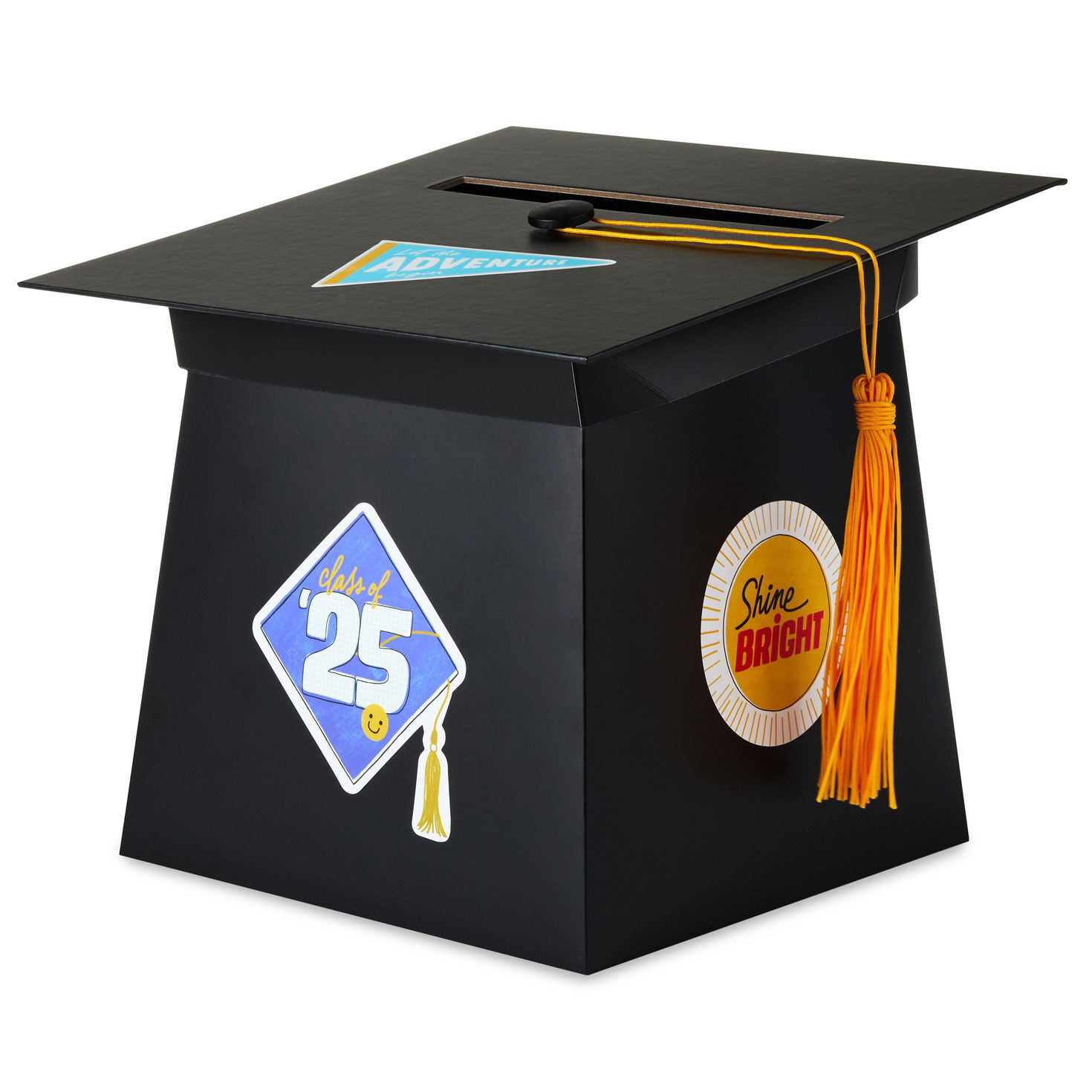 Grad Cap 2025 Card Holder Box With Stickers