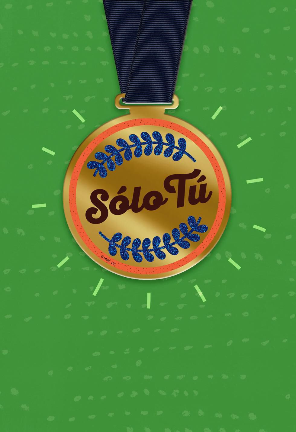 Excellent Dad Spanish-Language Father's Day Card With Removable Medal