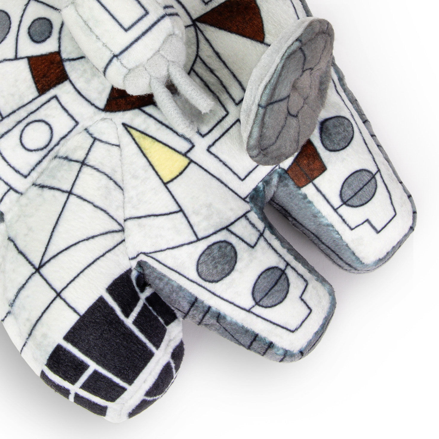 Star Wars Millennium Falcon Zip-Along Stuffed Toy upclose view image number 4