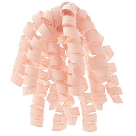Peach Curly Ribbon Gift Bow, 6.5", , large