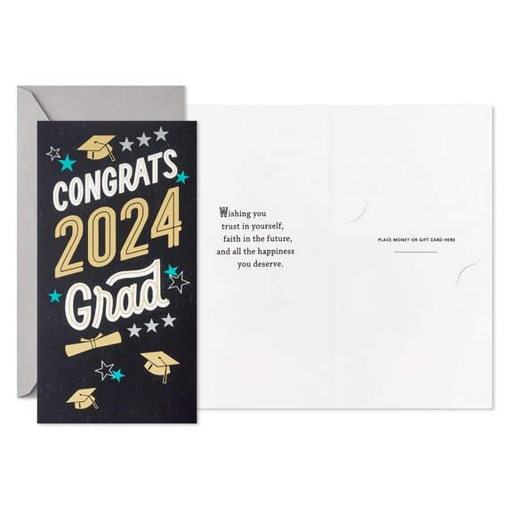 Wishing You Happiness 2024 Money Holder Graduation Cards, Pack of 10, , large image number 2