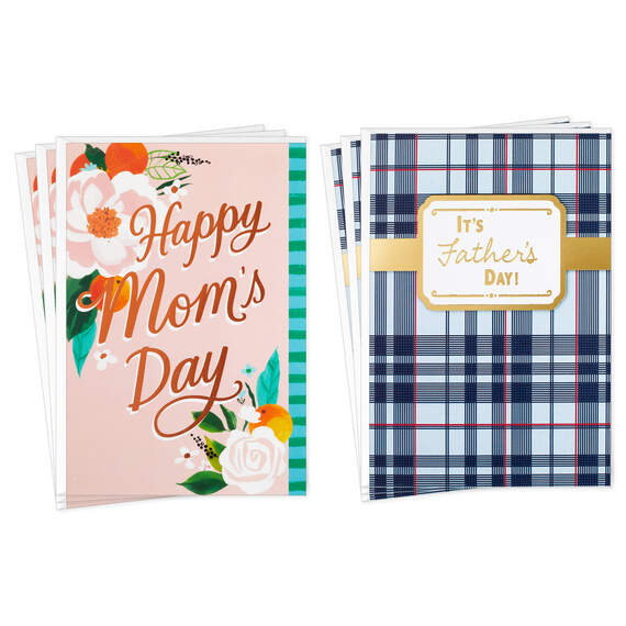Stylish Wishes Mother's Day and Father's Day Cards, Pack of 6