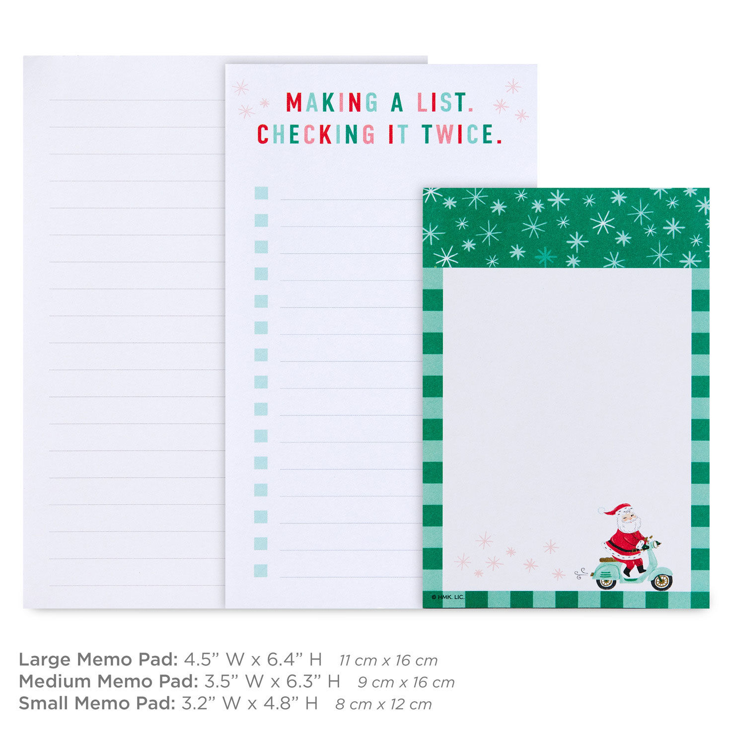 Vintage Charm Holiday Note Pad Trio measurement image number 3