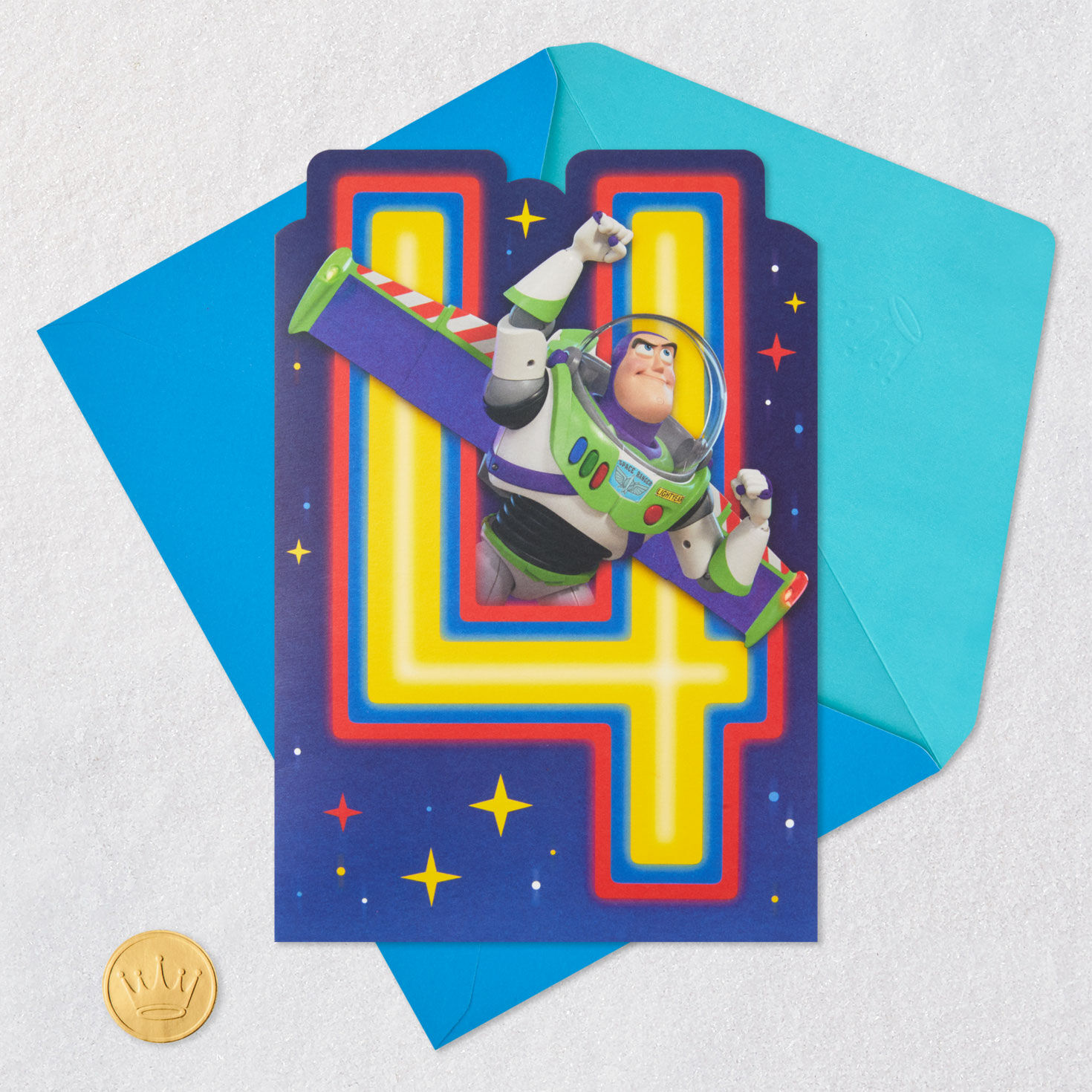 Disney/Pixar Toy Story Buzz Lightyear Infinity Fun Musical 4th Birthday Card for only USD 5.99 | Hallmark