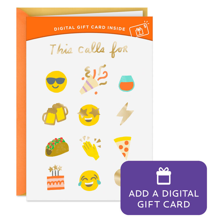 Filled With Fun Emojis Gift Card Greeting Funny Birthday Card
