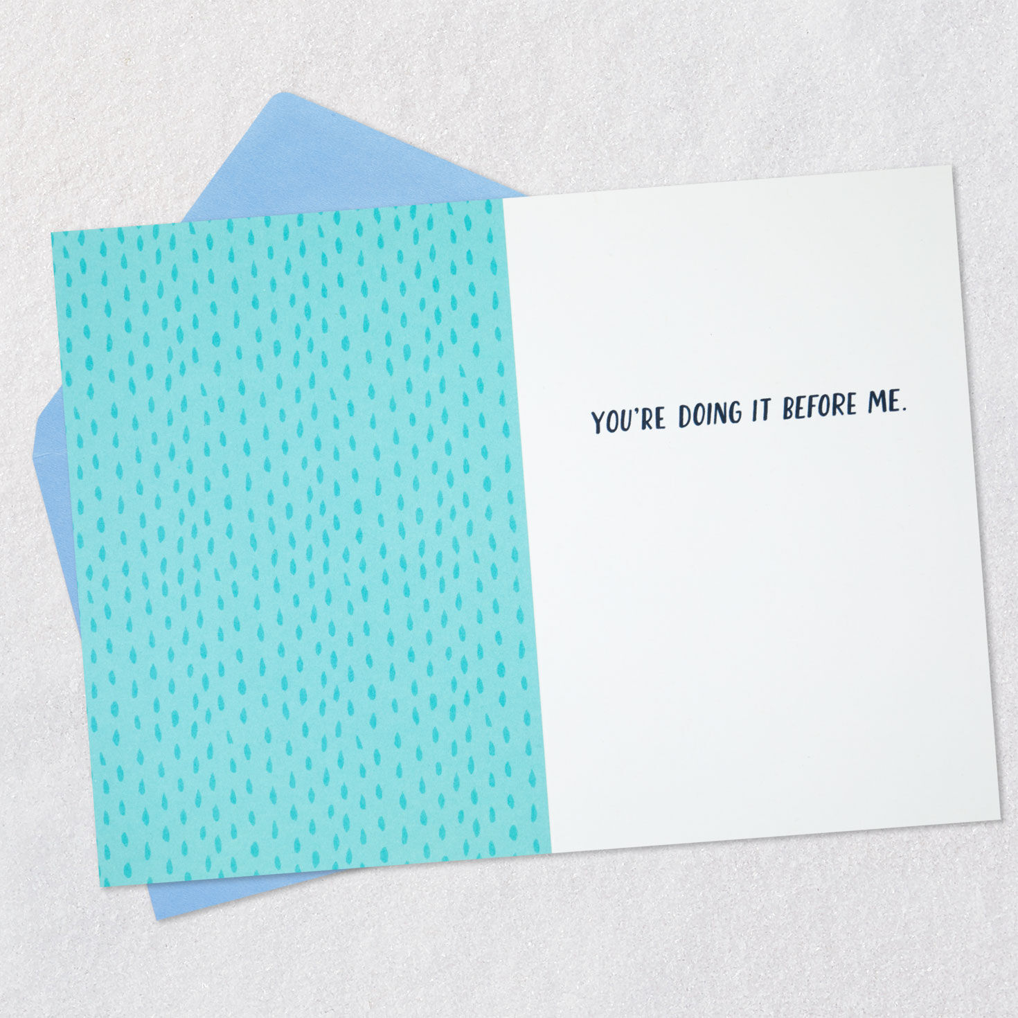 Bird With Word Bubble Funny 70th Birthday Card Open card with envelope image number 3